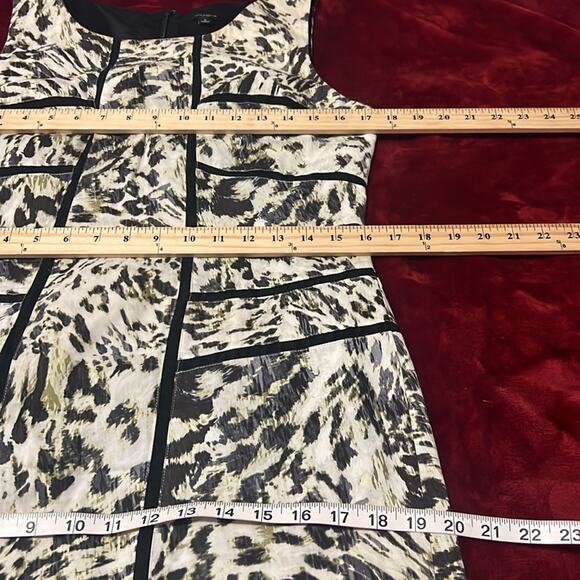 Ann Taylor Size 8 Dress Sheath Sleeveless Leopard - Picture 7 of 8